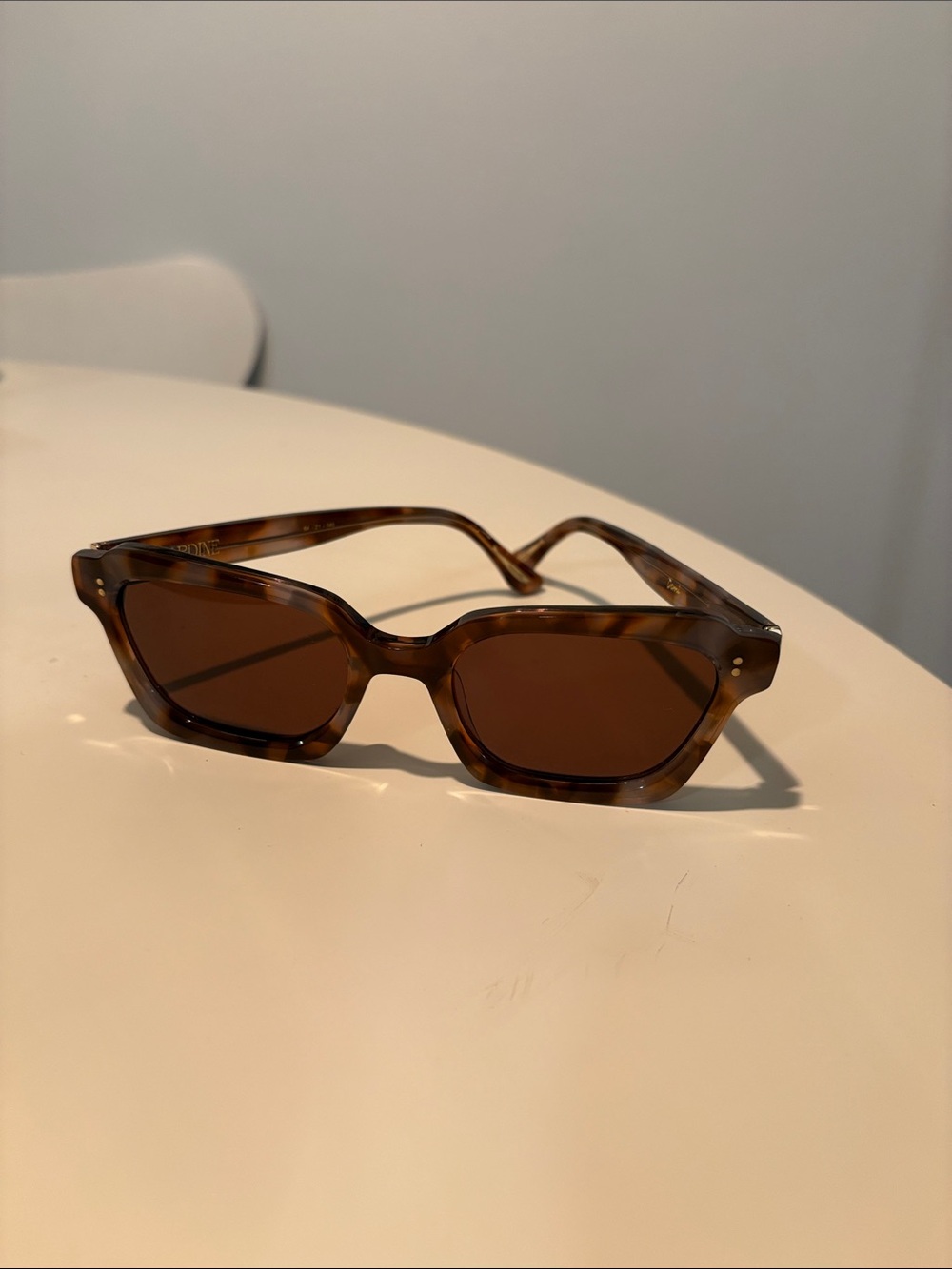 Sardine Tortoiseshell Rectangular Women's Sunglasses - Brown